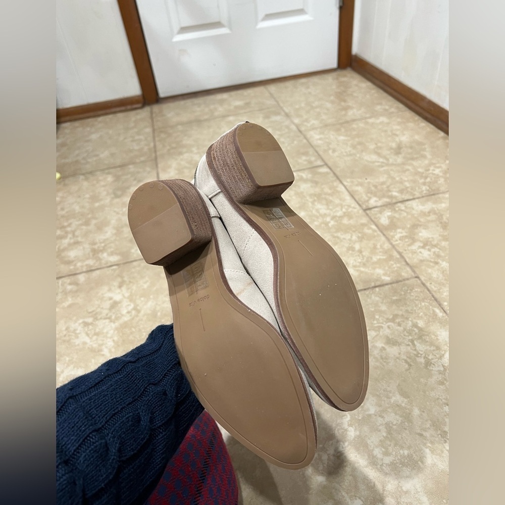 Dolce Vita Suede Cream Ankle Boots Size 10 - Picture 7 of 7